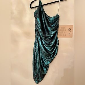 Green Sequin Minidress